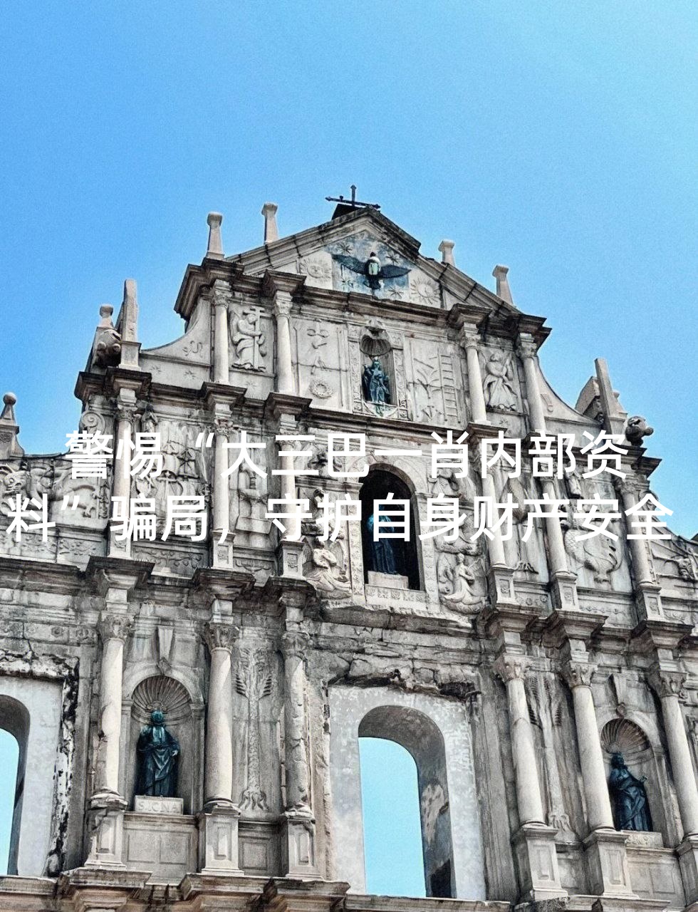 警惕“大三巴一肖内部资料”骗局，守护自身财产安全 