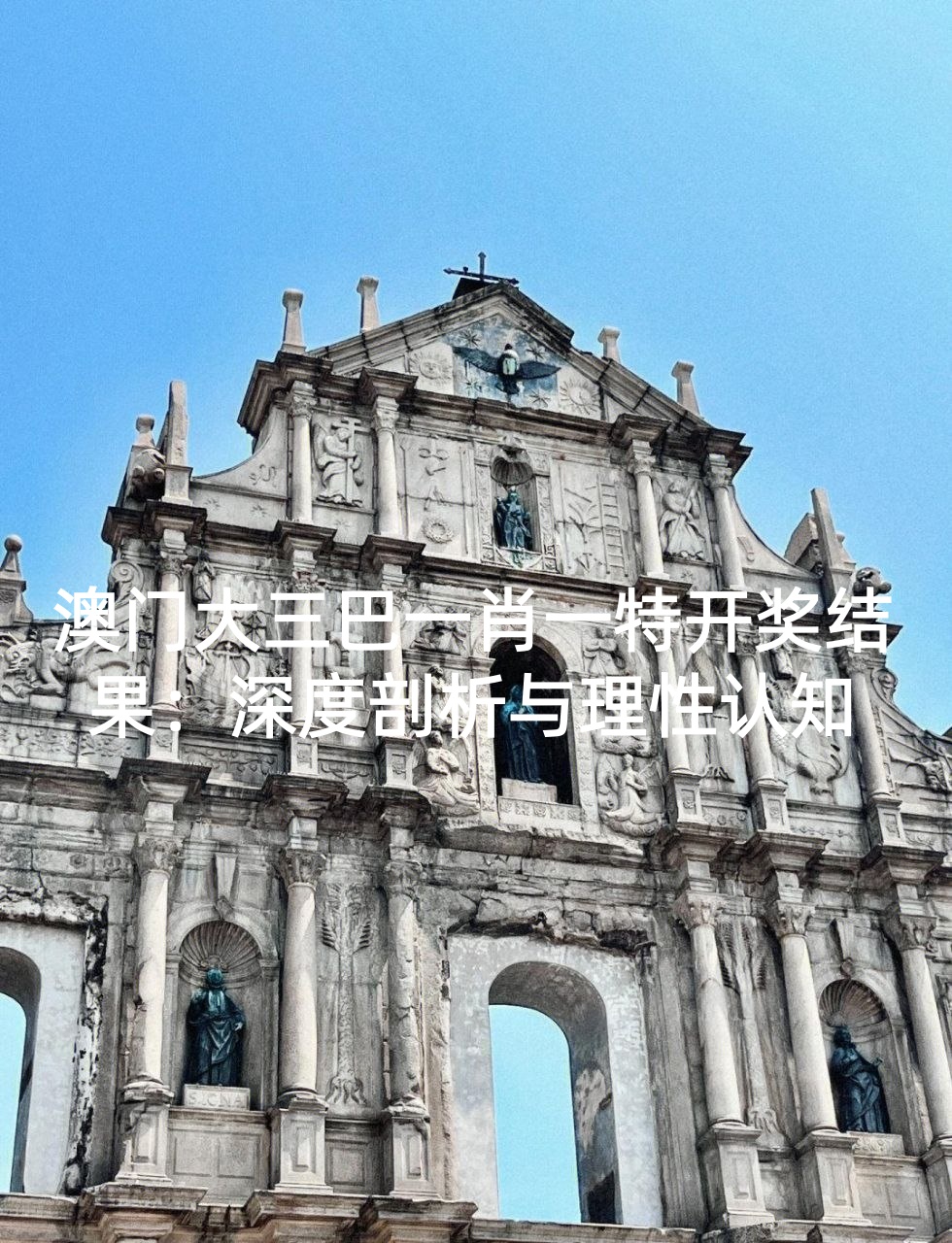 澳门大三巴一肖一特开奖结果：深度剖析与理性认知